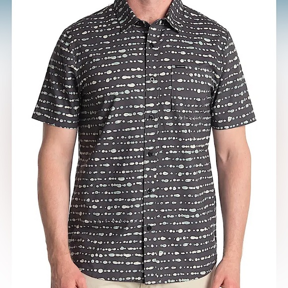 NWT Volcom Tremble Woven Button Down - Picture 1 of 8